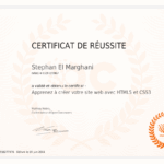 certificat stephan el marghani apprenez a creer votre site web avec html5 et css3