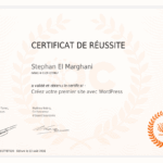 certificat stephan el marghani creez votre premier site avec wordpress