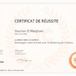 certificat stephan el marghani developpez votre activite avec le marketing de contenu
