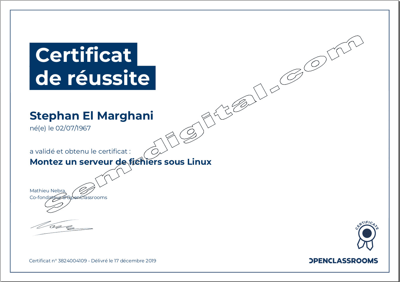 Certificat monter un serveur Linux